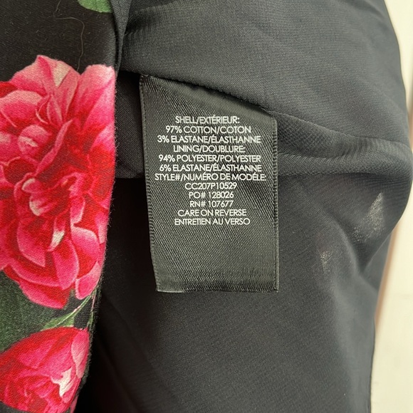 Alice + Olivia Ginny Ruffle Sleeve Romantic Floral Print Mini Dress Size 6 - Picture 11 of 12